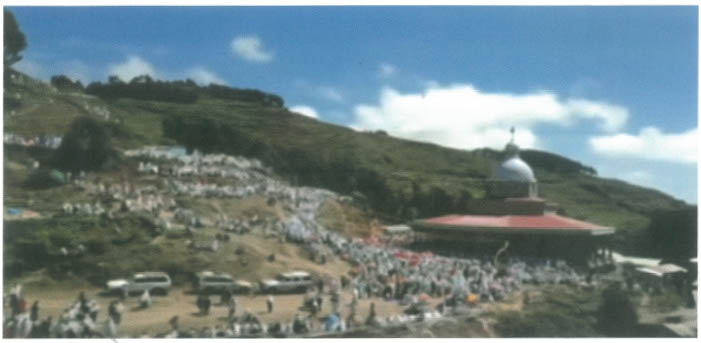 Pilgrims in mountains